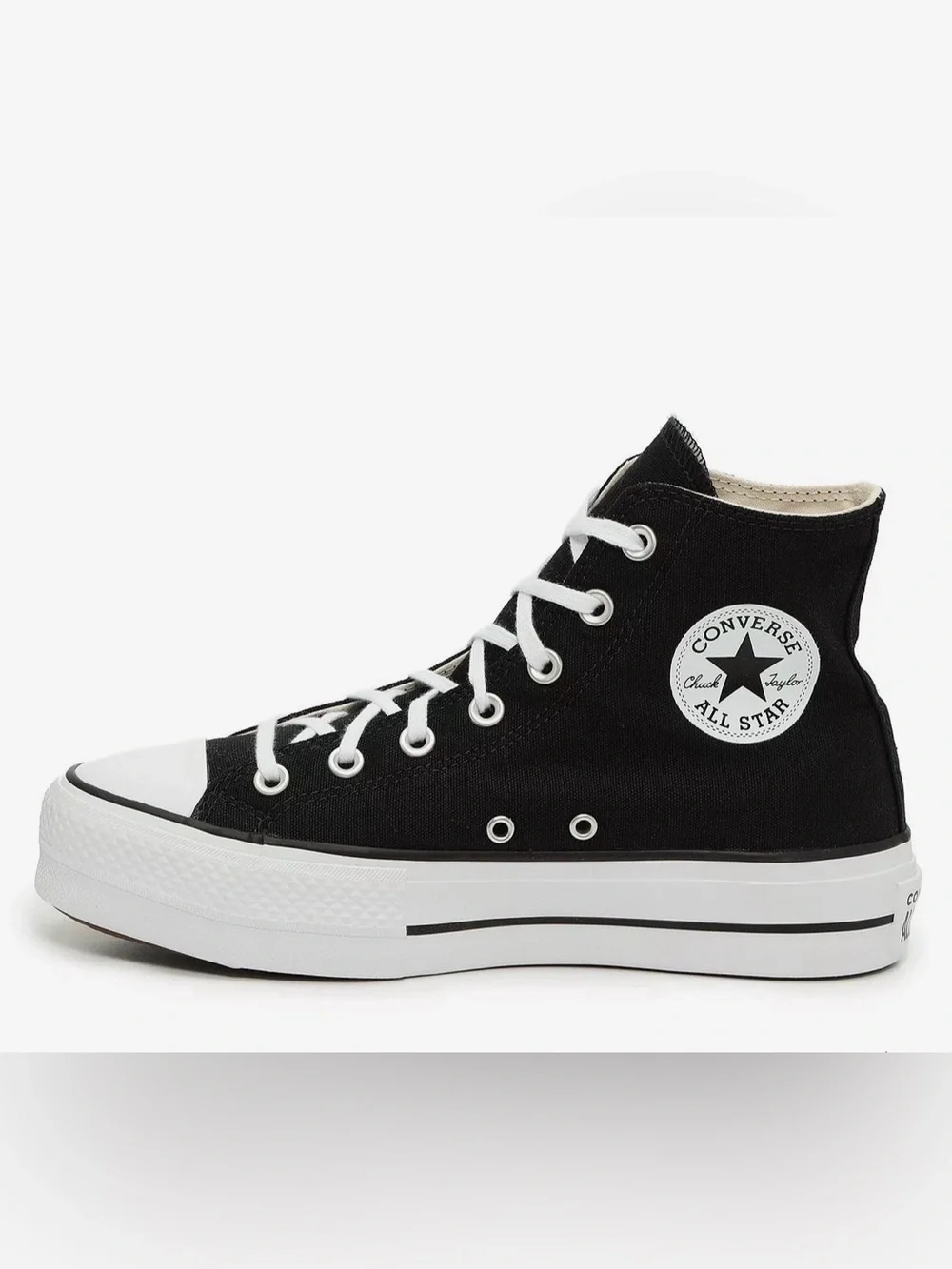 Converse High Top Platform Sneaker - Black & White